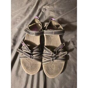Teva Tirra 4266 Women size 9 Black Purple  Adjustable Hiking Sandals